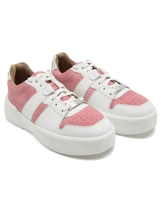 Oval Lightweight Walking Leather Lace-Up Trainers Shoes