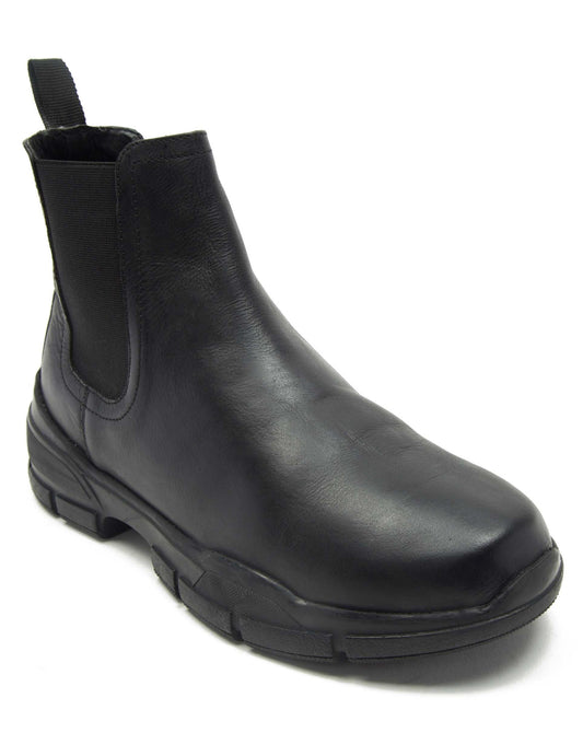 Leo Slip On Waxy Chelsea Leather Boots