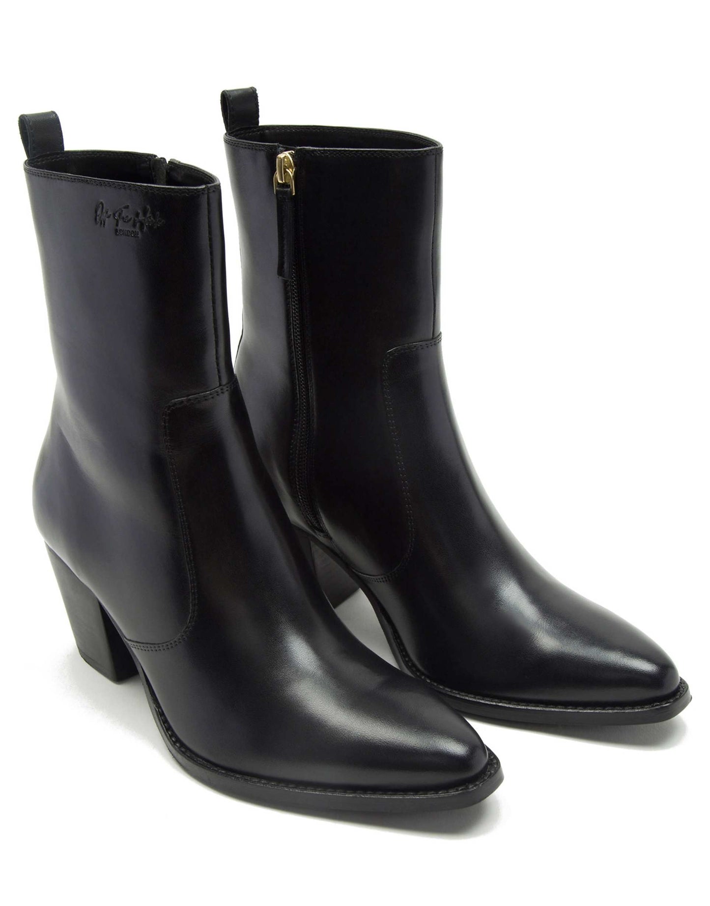 Tower Premium Leather Ankle Zip Boots