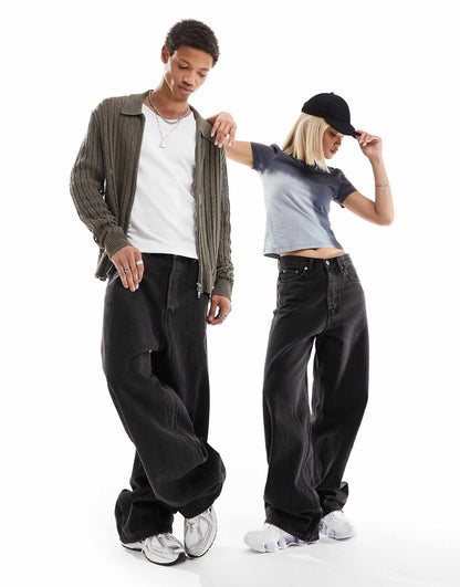 Unisex Astro Loose Fit Wide Leg Jeans