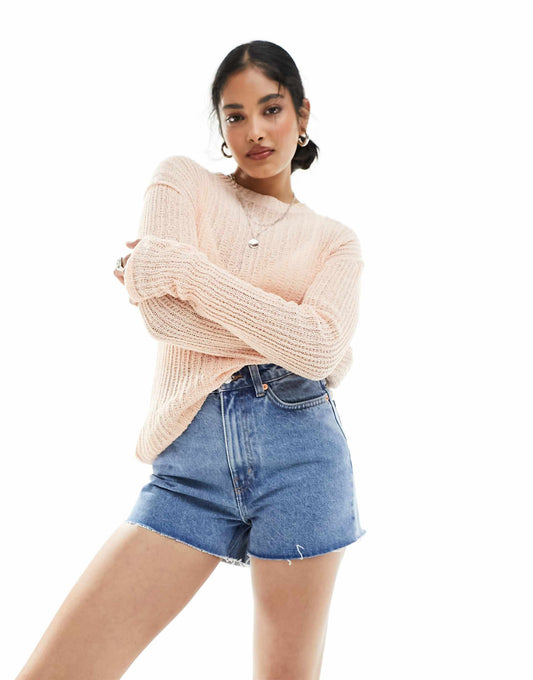 Rowe High Waisted Denim Mom Short