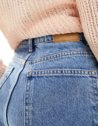 Rowe High Waisted Denim Mom Short