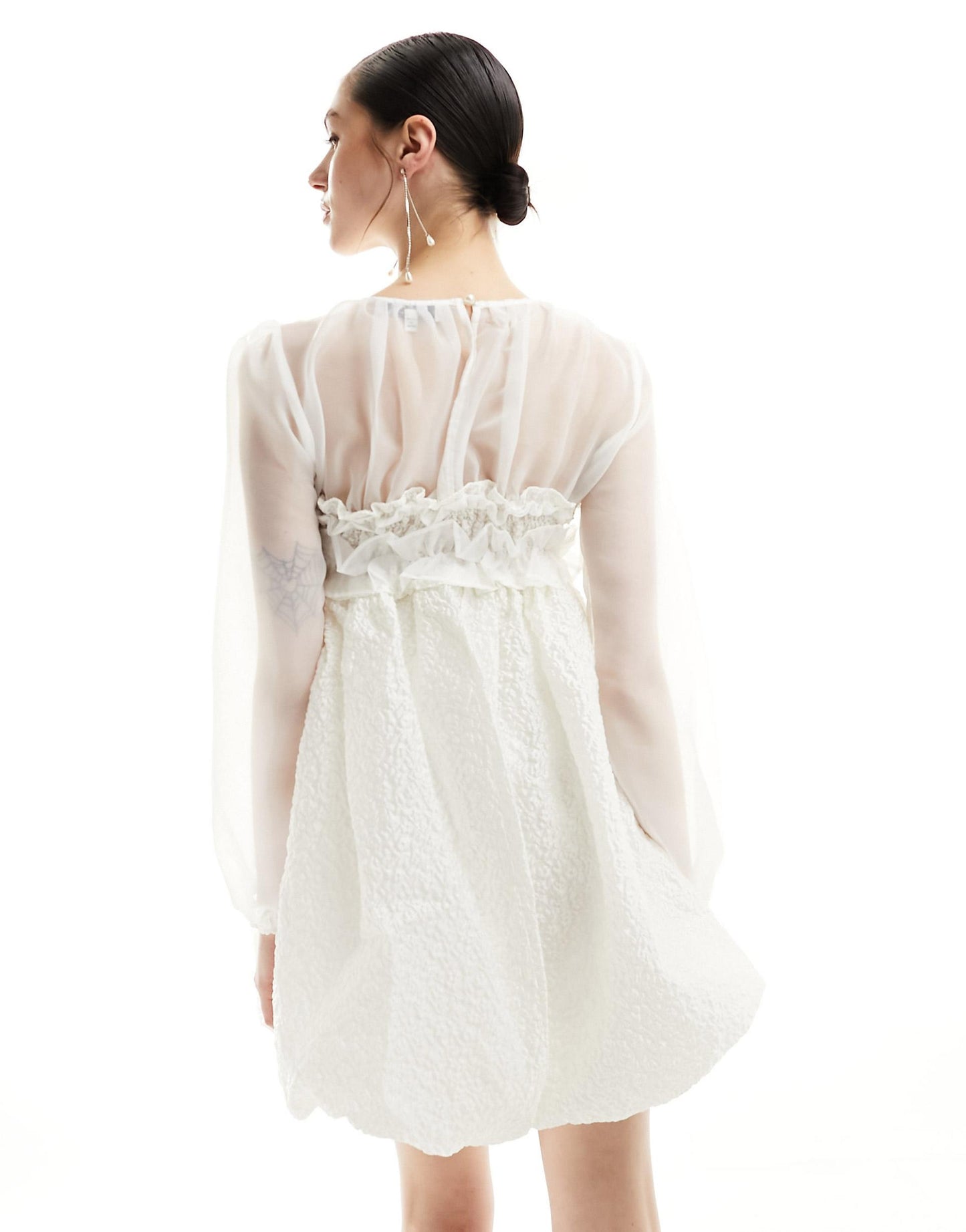 Dream Isabella Jacquard Puffball Mini Dress