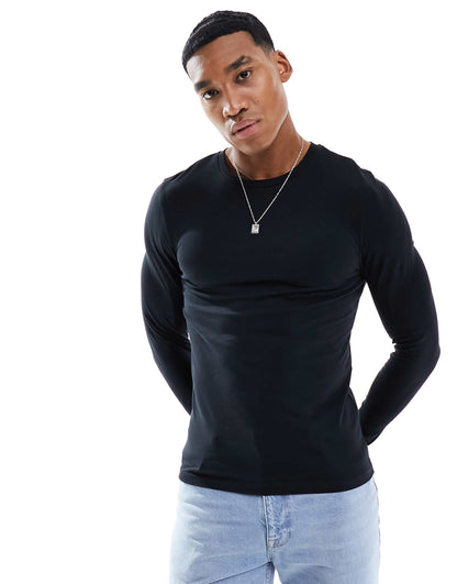 Essential Muscle Fit Long Sleeve T-Shirt