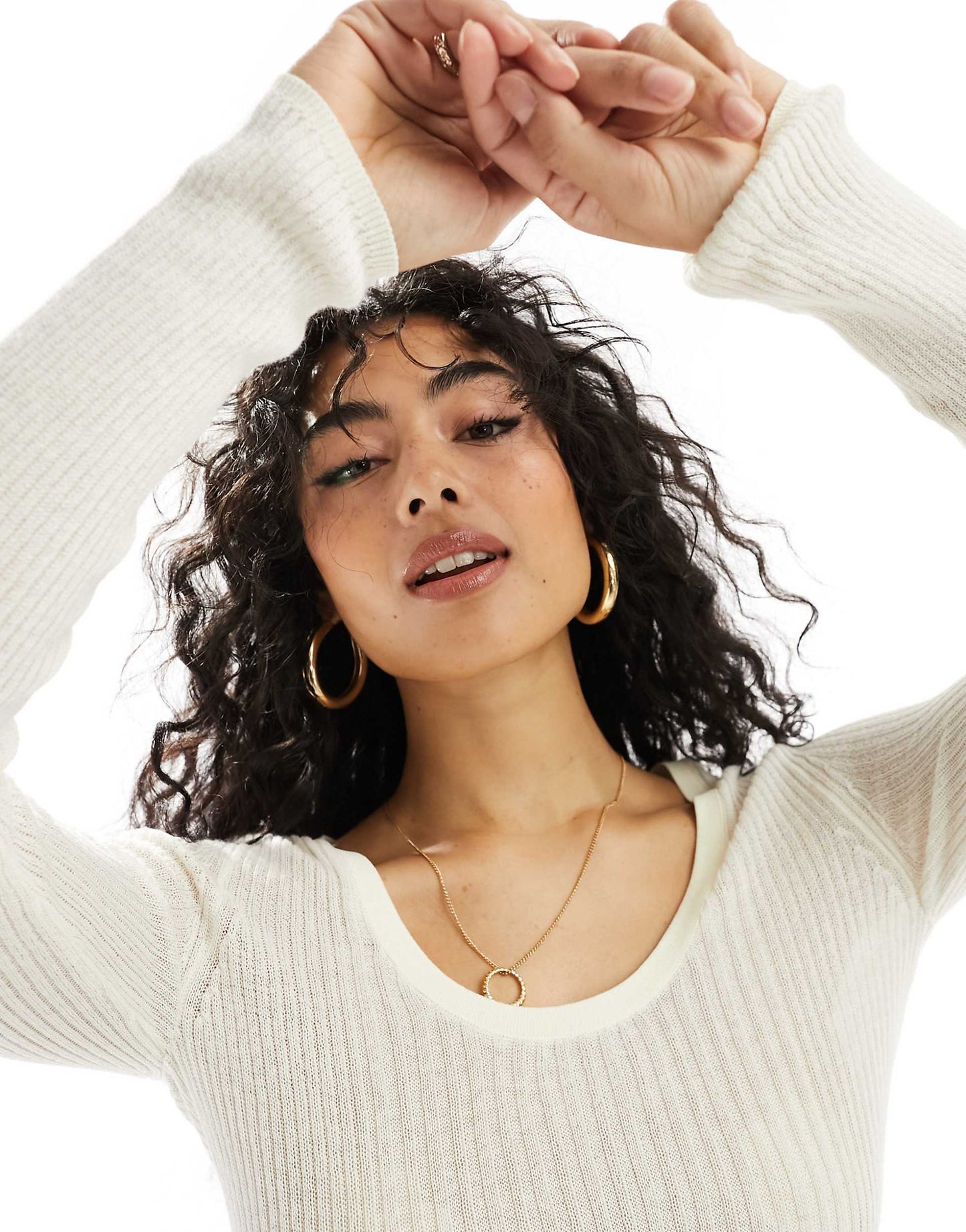 Knitted Scoop Neck Top
