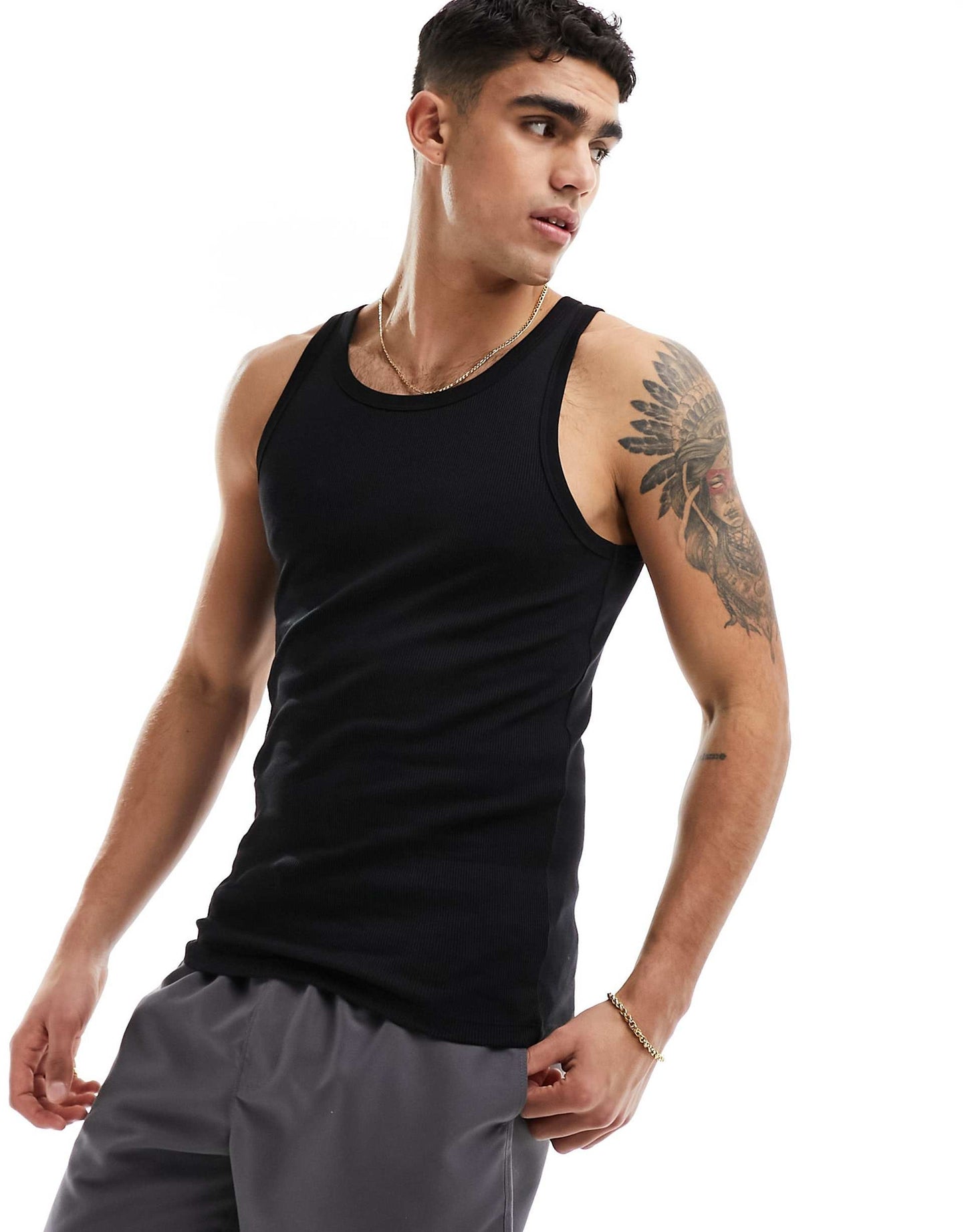 Muscle Fit Rib Vest