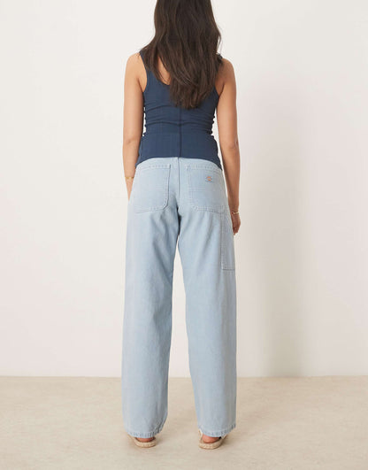 Herndon Mid Rise Loose Fit Wide Leg Jeans