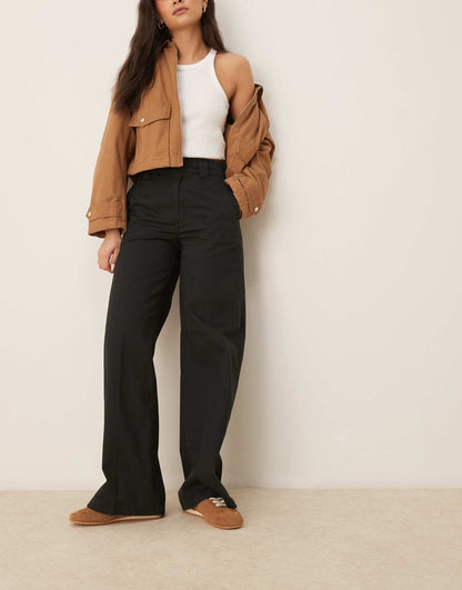 Wide Leg Work Trousers