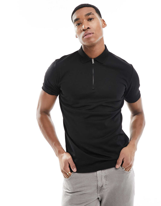 Half Zip Polo Shirt