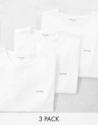 3 Pack Loungewear T-Shirts With Logo