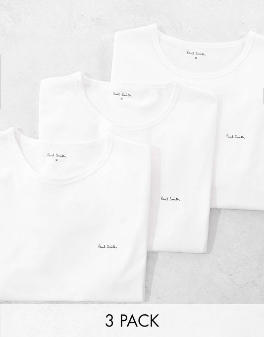 3 Pack Loungewear T-Shirts With Logo