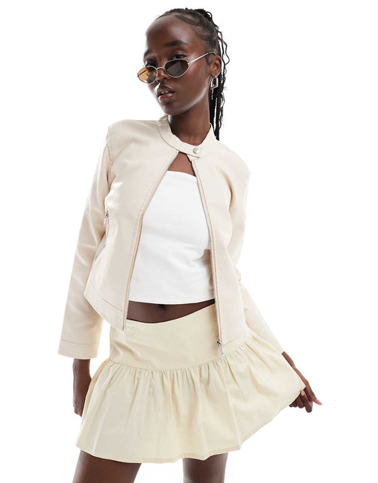 Faux Leather Biker Jacket