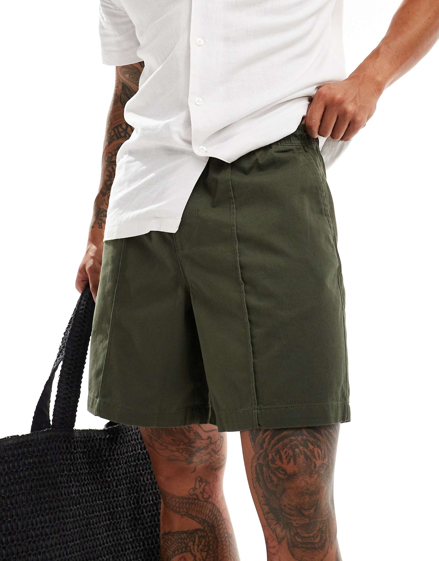 Pintuck Shorts