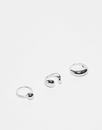 Unisex 3 Pack Wrap Around Rings