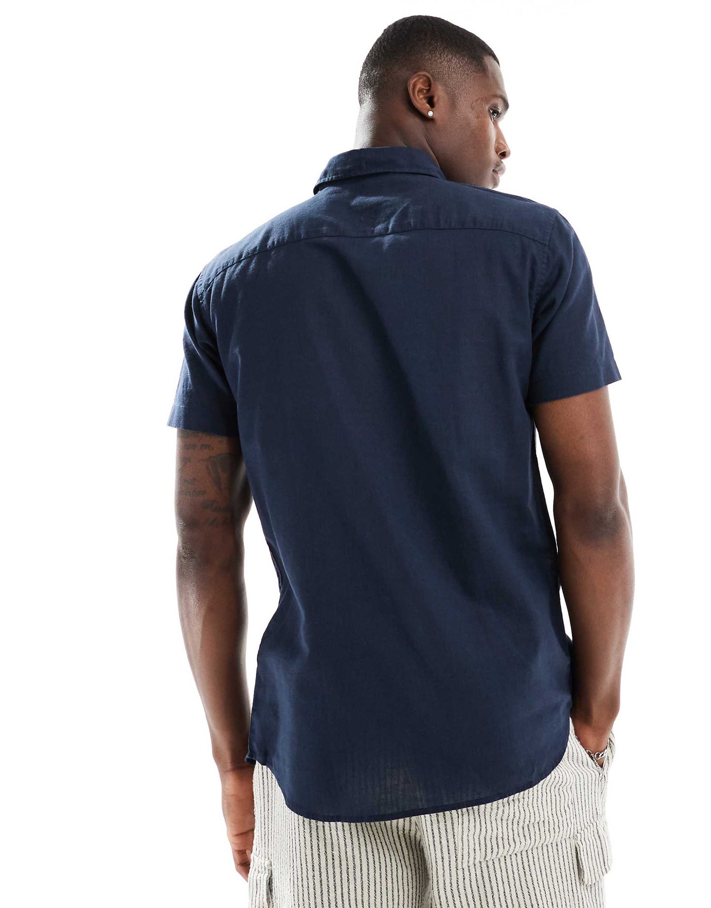 Linen Shirt With Short Sleeves