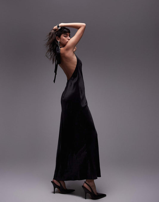 Halter Maxi Occasion Dress