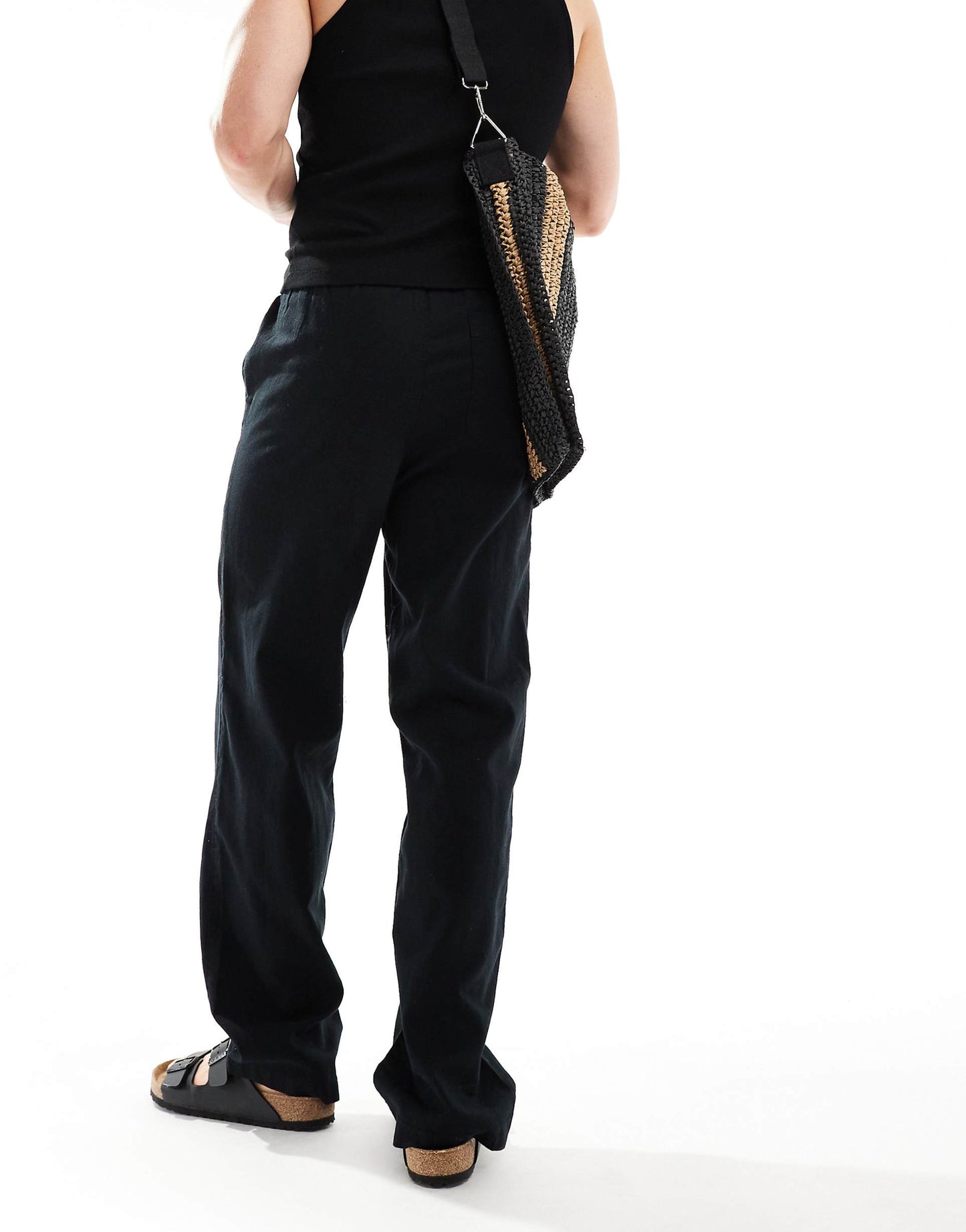 Baggy Linen Trouser With Elasticated Waist
