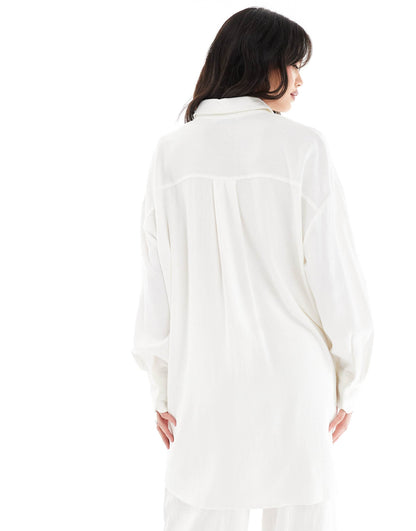 Oversized Linen Look Shirt