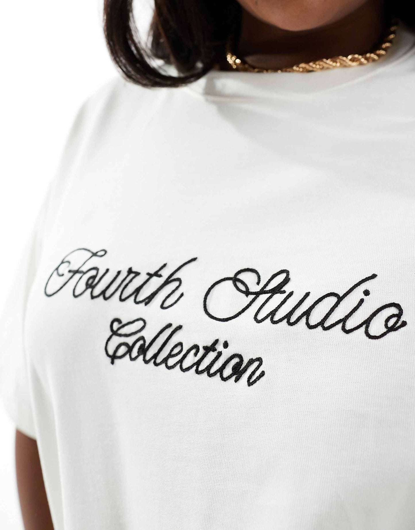 Plus Exclusive Embroidered Fourth Studio Logo T-Shirt