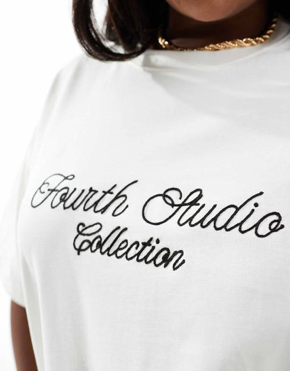 Plus Exclusive Embroidered Fourth Studio Logo T-Shirt