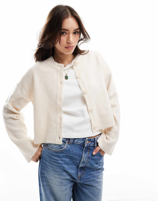 Crew Neck Cardigan