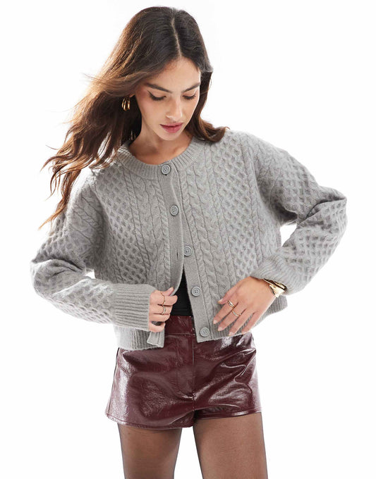 Crew Neck Cardigan