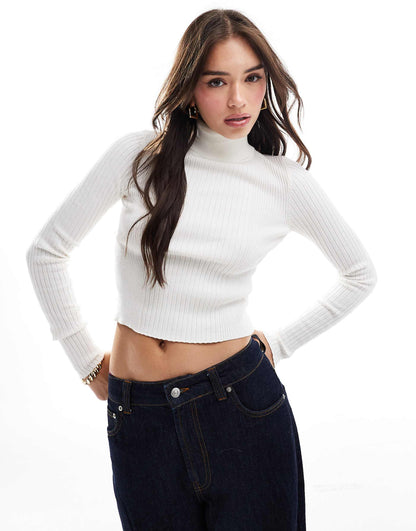 Knitted Roll Neck Top