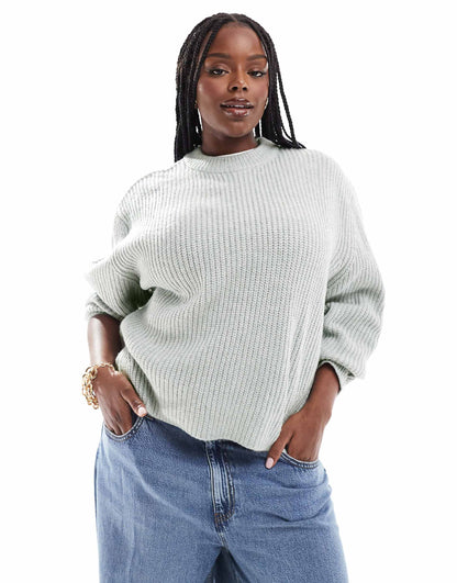 Curve Chunky Crew Neck Rib Jumper