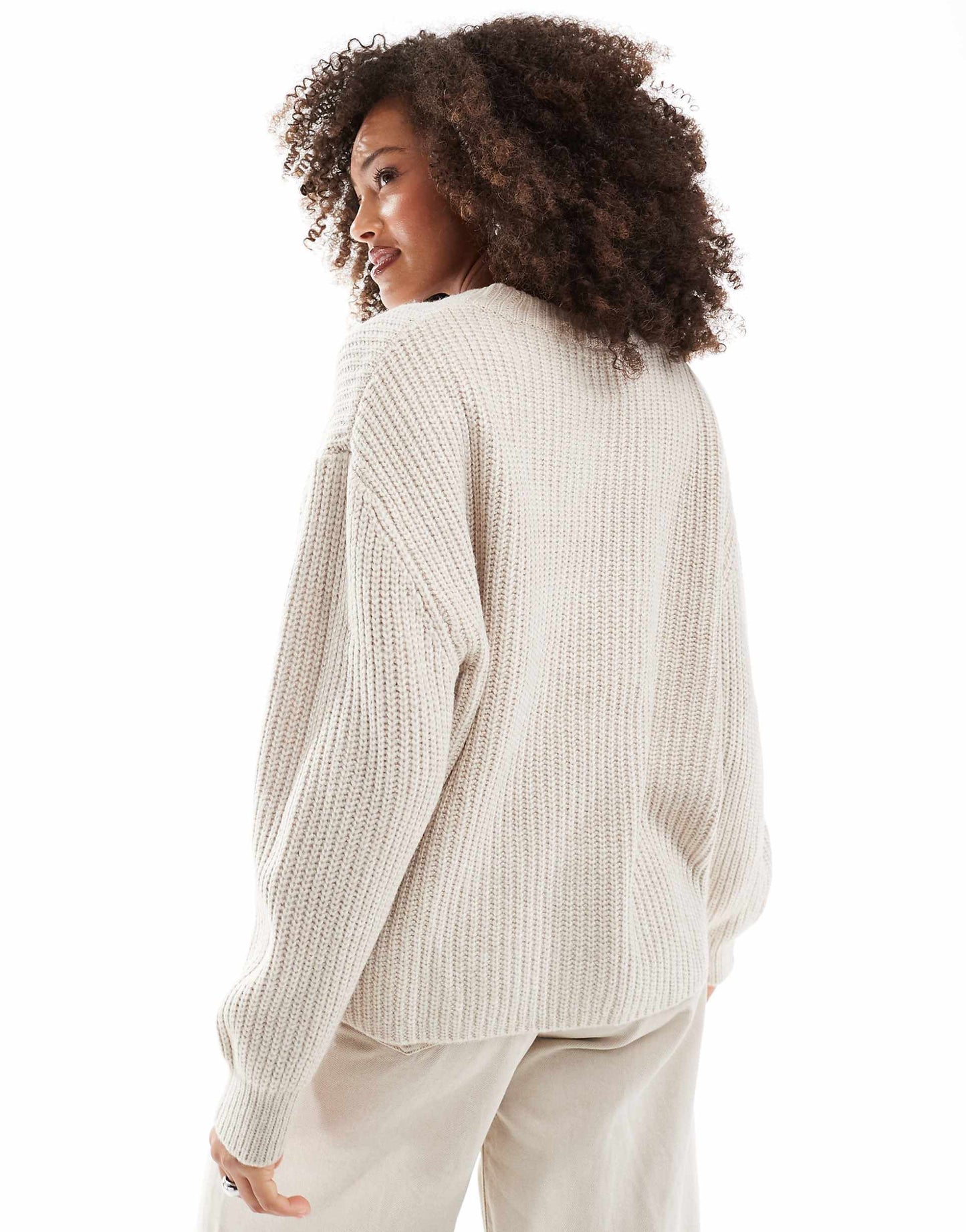 Chunky Crew Neck Rib Jumper