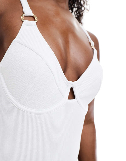 Crinkle Textured Swimsuit