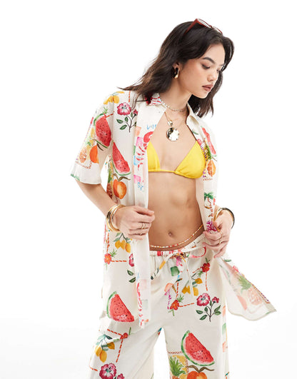 Oversized Shirt With Linen