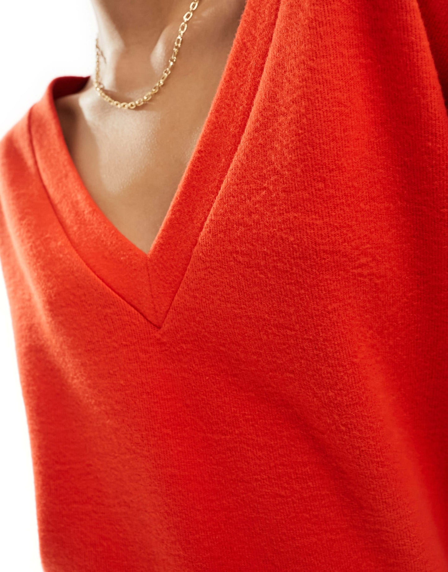 Supersoft Slouchy V Neck Jumper Mini Dress