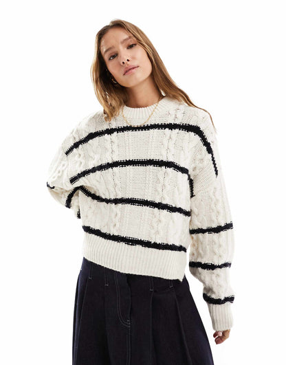 Crew Neck Cable Jumper