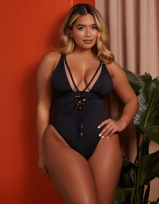 Fuller Bust Plunge Swimsuit