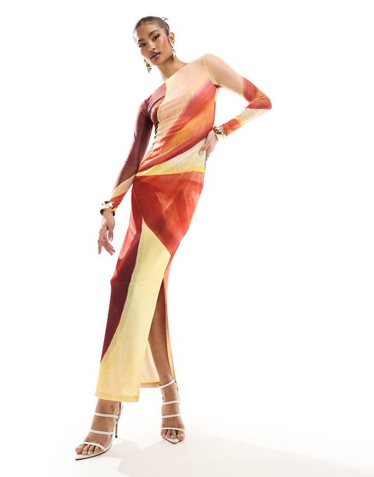 Aphrodite Mesh Maxi Dress