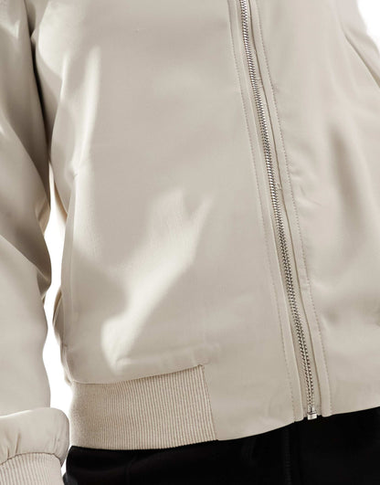 Lightweight Zip Front Bomber Jacket