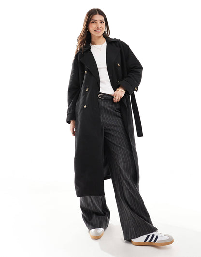 Longline Belted Trench Coat