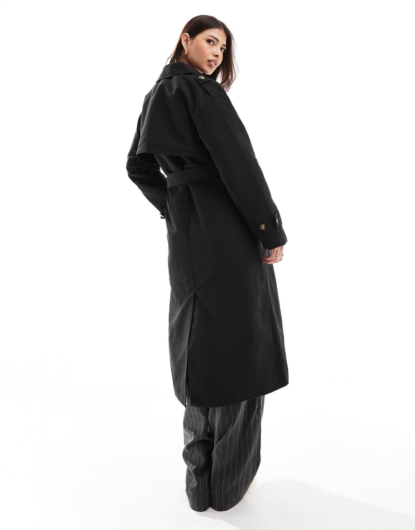 Longline Belted Trench Coat