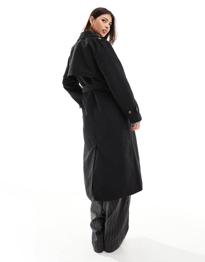 Longline Belted Trench Coat