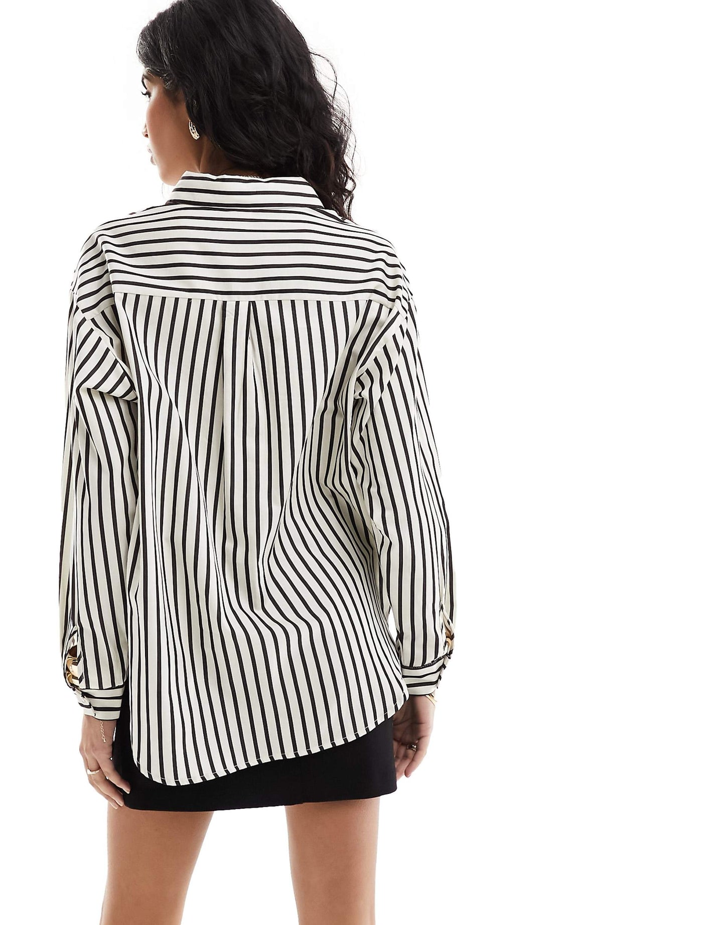 Yarn Dyed Striped Oversized Shirt