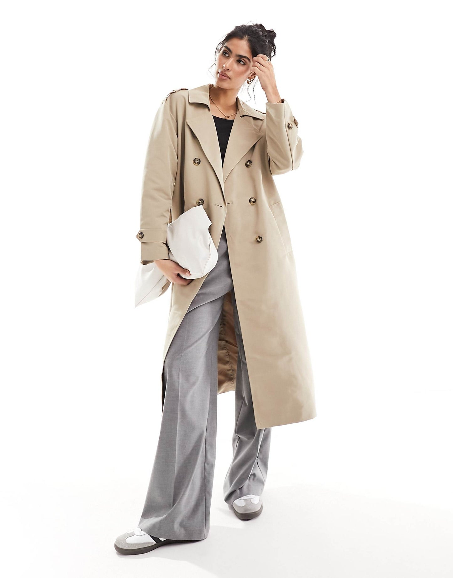 Longline Belted Trench Coat
