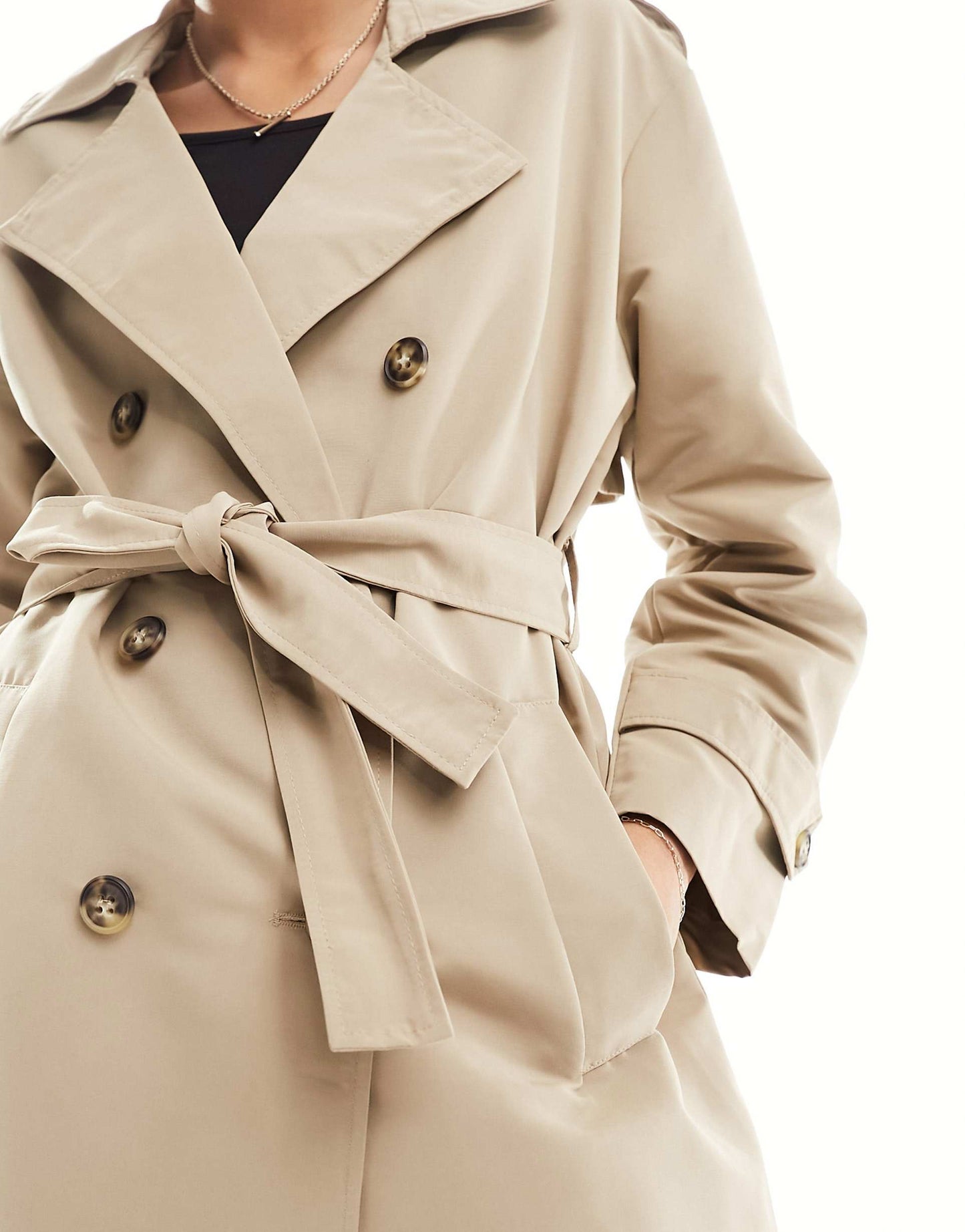 Longline Belted Trench Coat