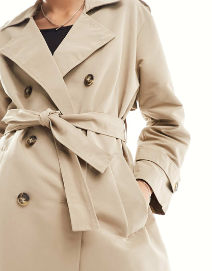 Longline Belted Trench Coat