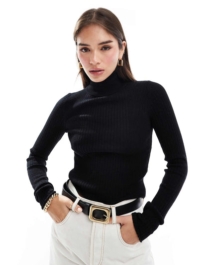 Knitted Roll Neck Top