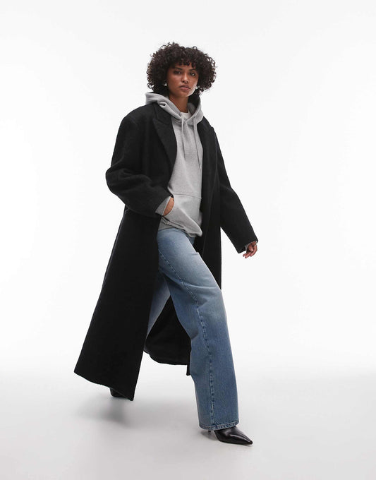 Brushed Popper Coat