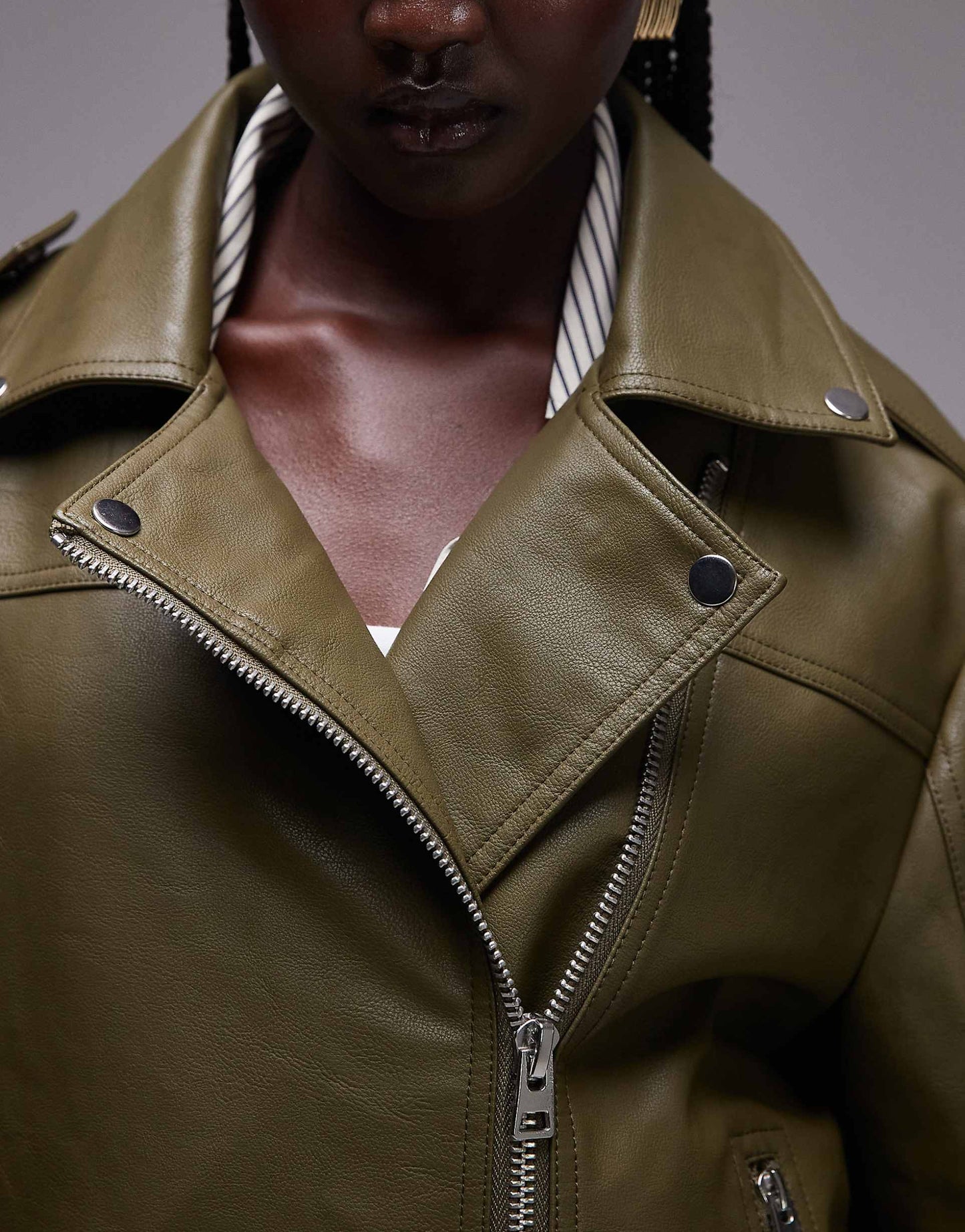 Faux Leather Biker Jacket