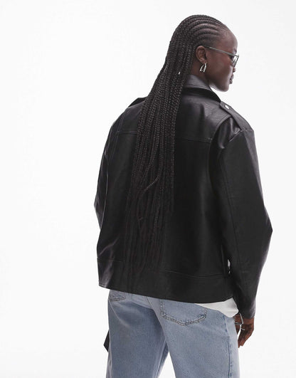 Faux Leather Biker Jacket