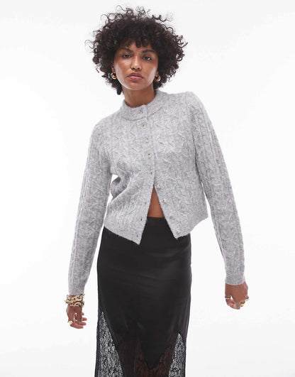 Knitted Cable Micro Cardi