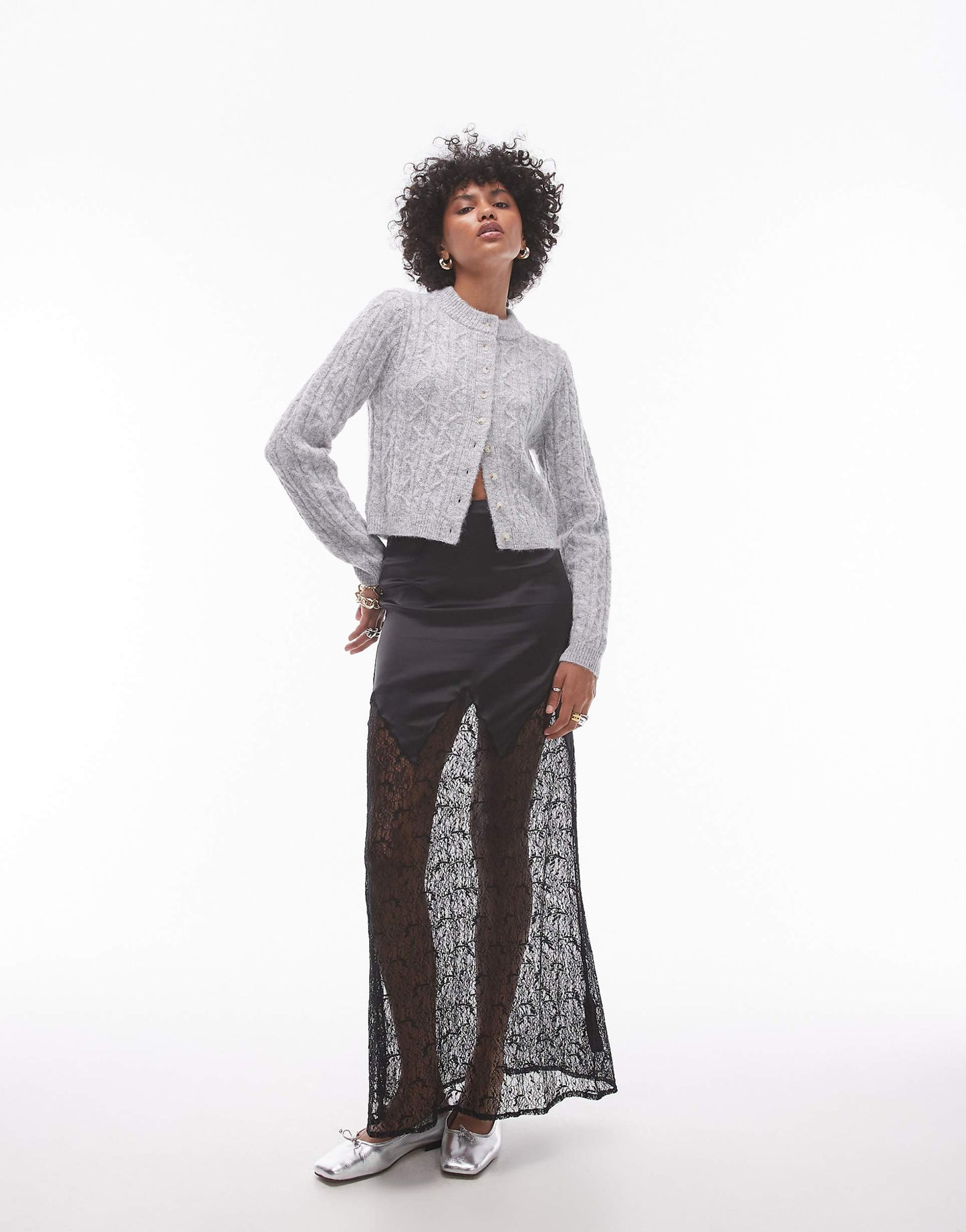 Knitted Cable Micro Cardi