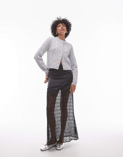 Knitted Cable Micro Cardi